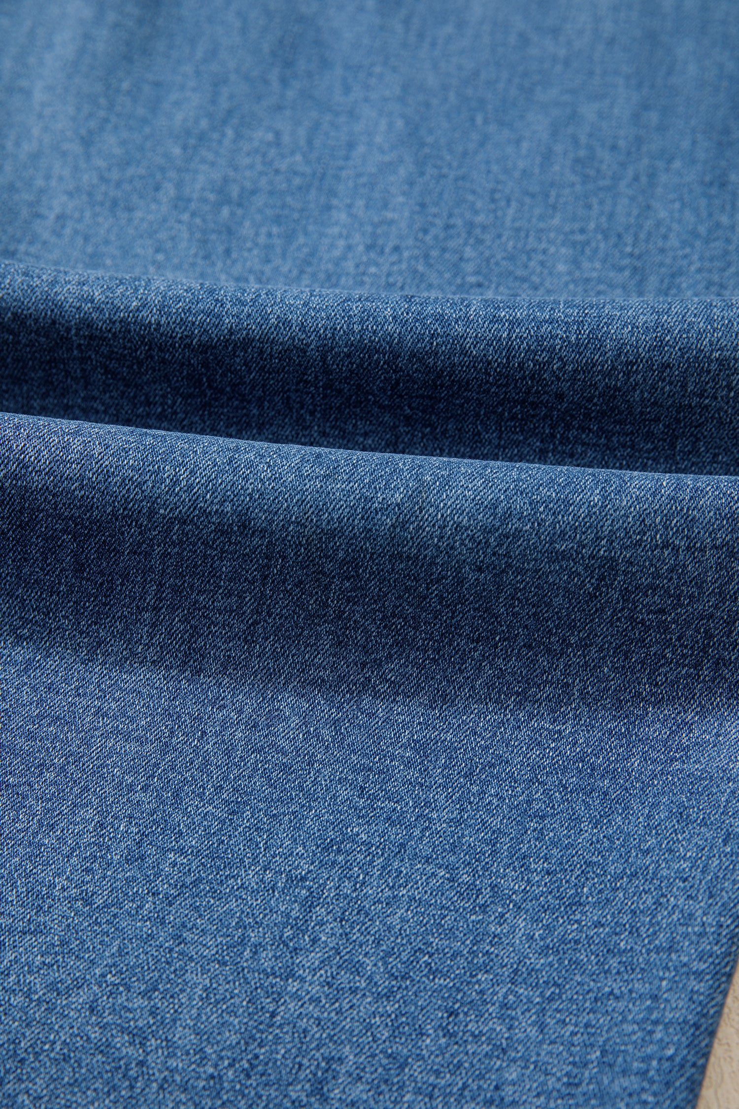 Acid Washed Straight Leg Full Length Casual Jeans