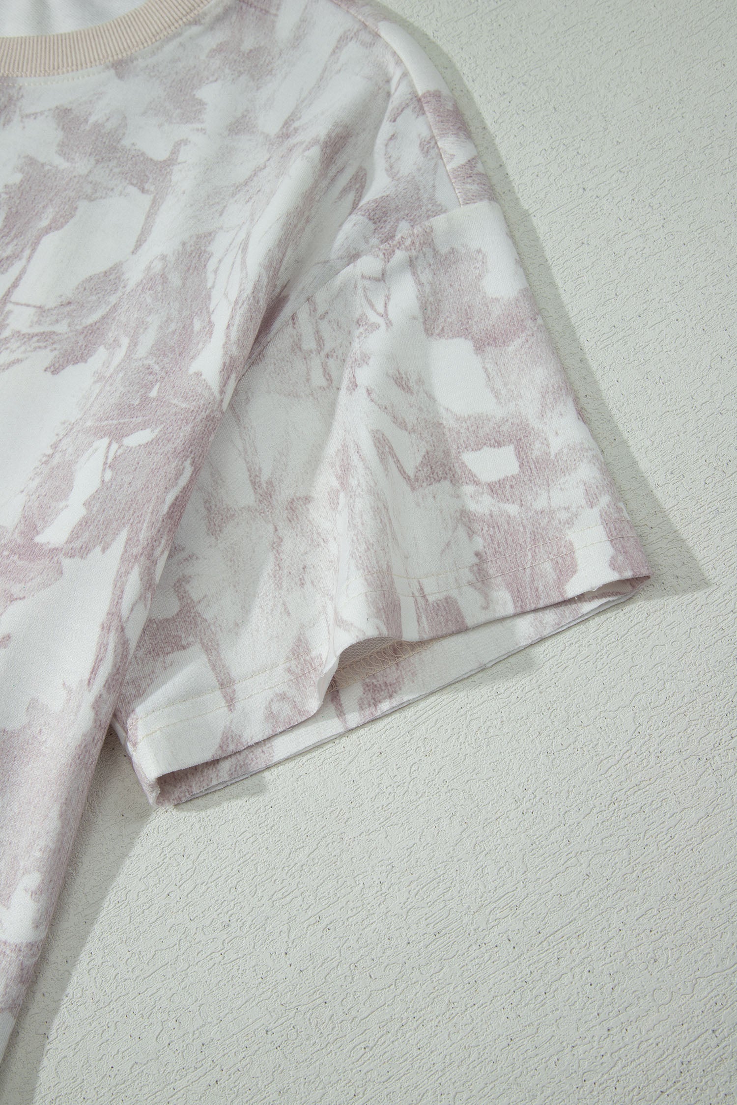 Gray Woodland Camo Print Raw Edge Cropped Top Skirt Set