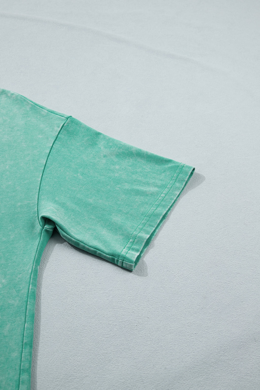 Dark Grey Solid Color Cotton Mineral Washed Oversize Tee