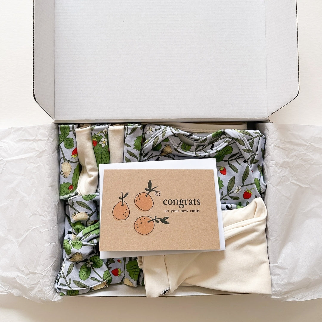 Bamboo Baby Capsule Gift Box | Strawberry Patch & Cream-6