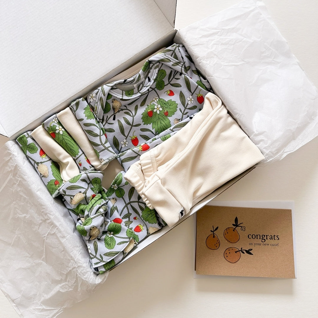 Bamboo Baby Capsule Gift Box | Strawberry Patch & Cream-5