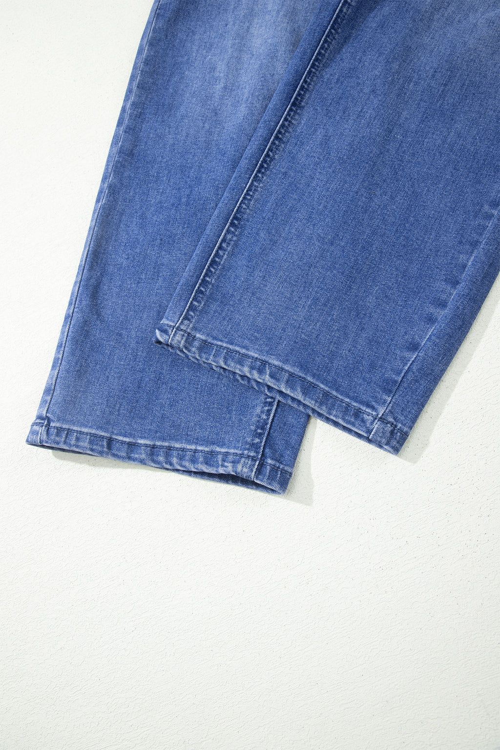 Ashleigh Blue Drawstring Waist Ankle Length Casual Jeans Regular Fit Pocket Detail Denim Pants