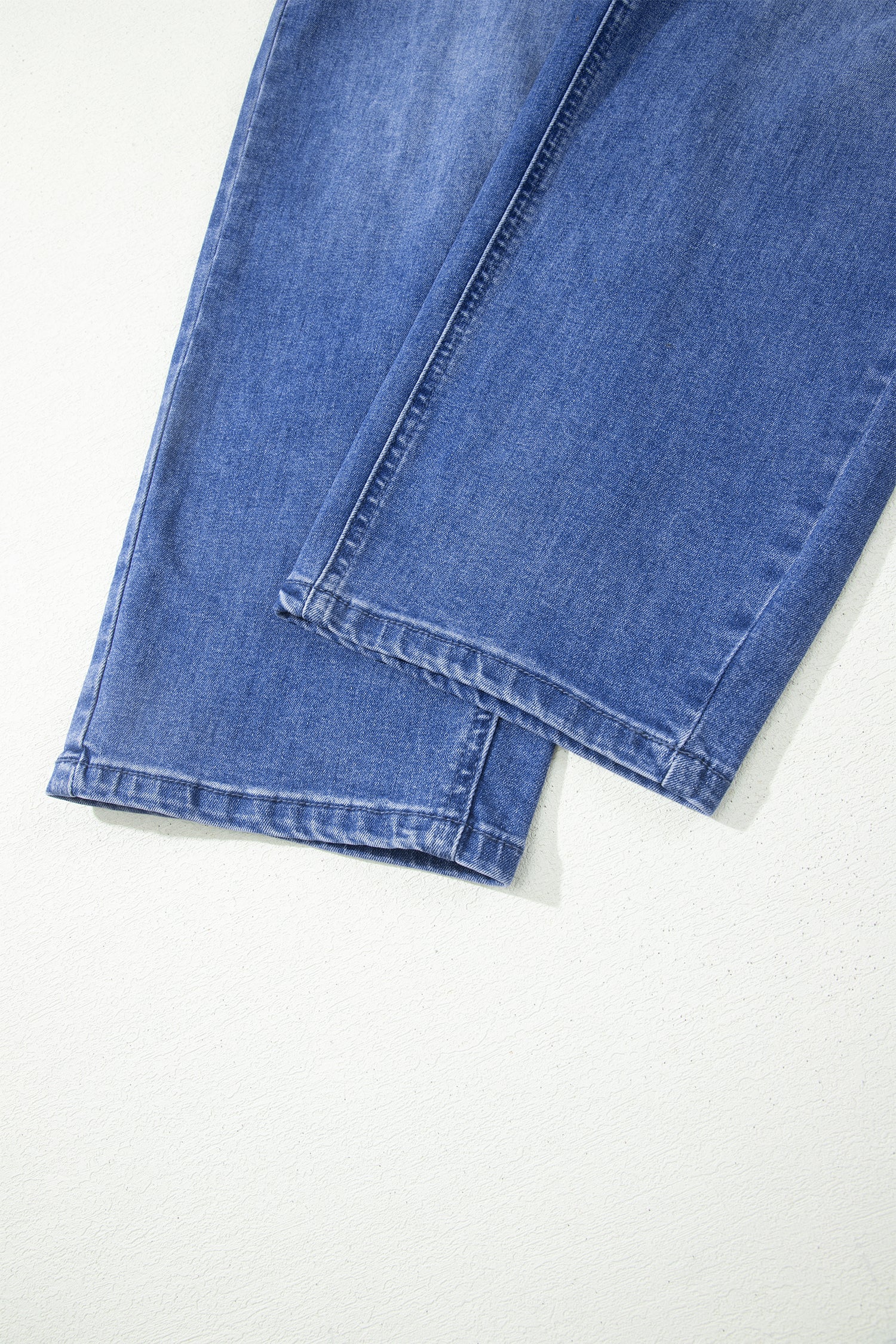 Ashleigh Blue Drawstring Waist Ankle Length Casual Jeans Regular Fit Pocket Detail Denim Pants