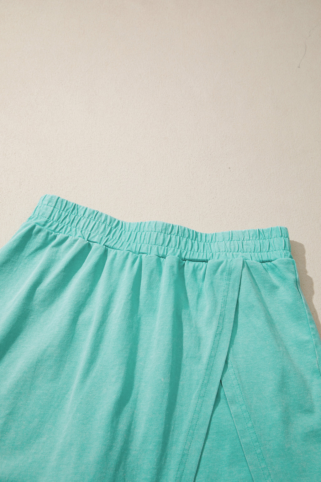 Beau Blue Mineral Wash V Neck Tee Matching Skort Set