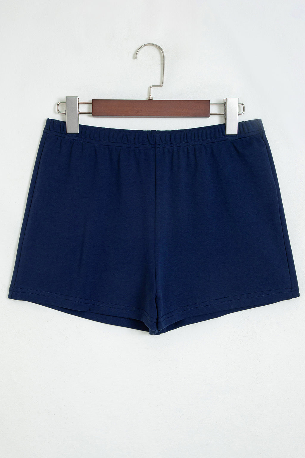 Dirty blue Contrast Trim U Neck Sleeveless Mini Dress with Shorts 2pcs Set