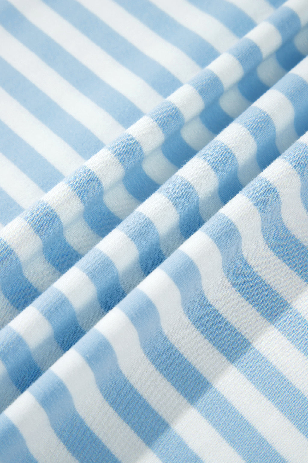 Sky Blue Stripe Slim Tank Contrast Ruffle Mini Skort Set
