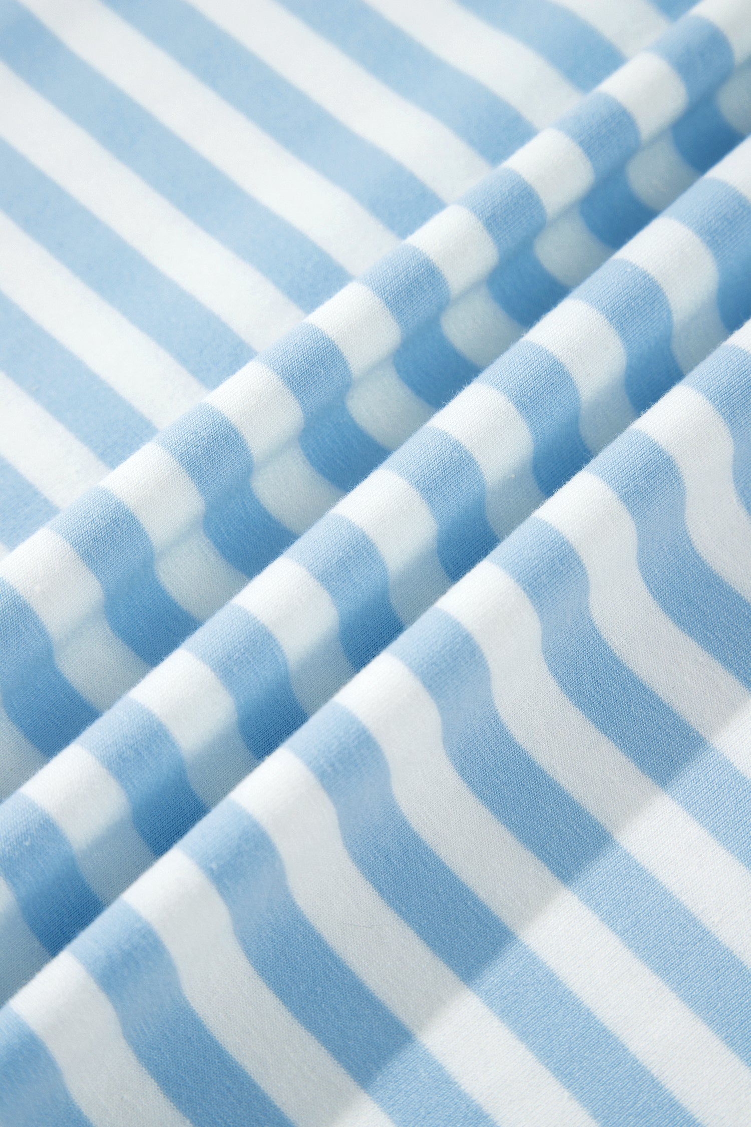 Sky Blue Stripe Slim Tank Contrast Ruffle Mini Skort Set