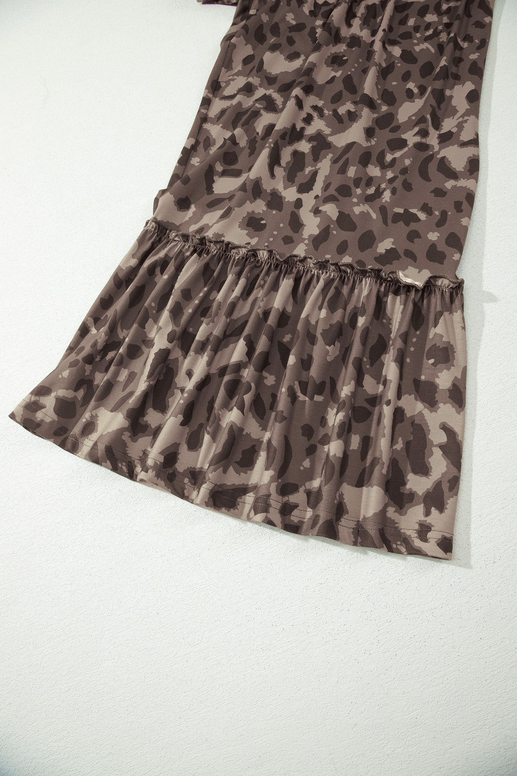 Multicolour Camo Print Wide Leg Casual Pants