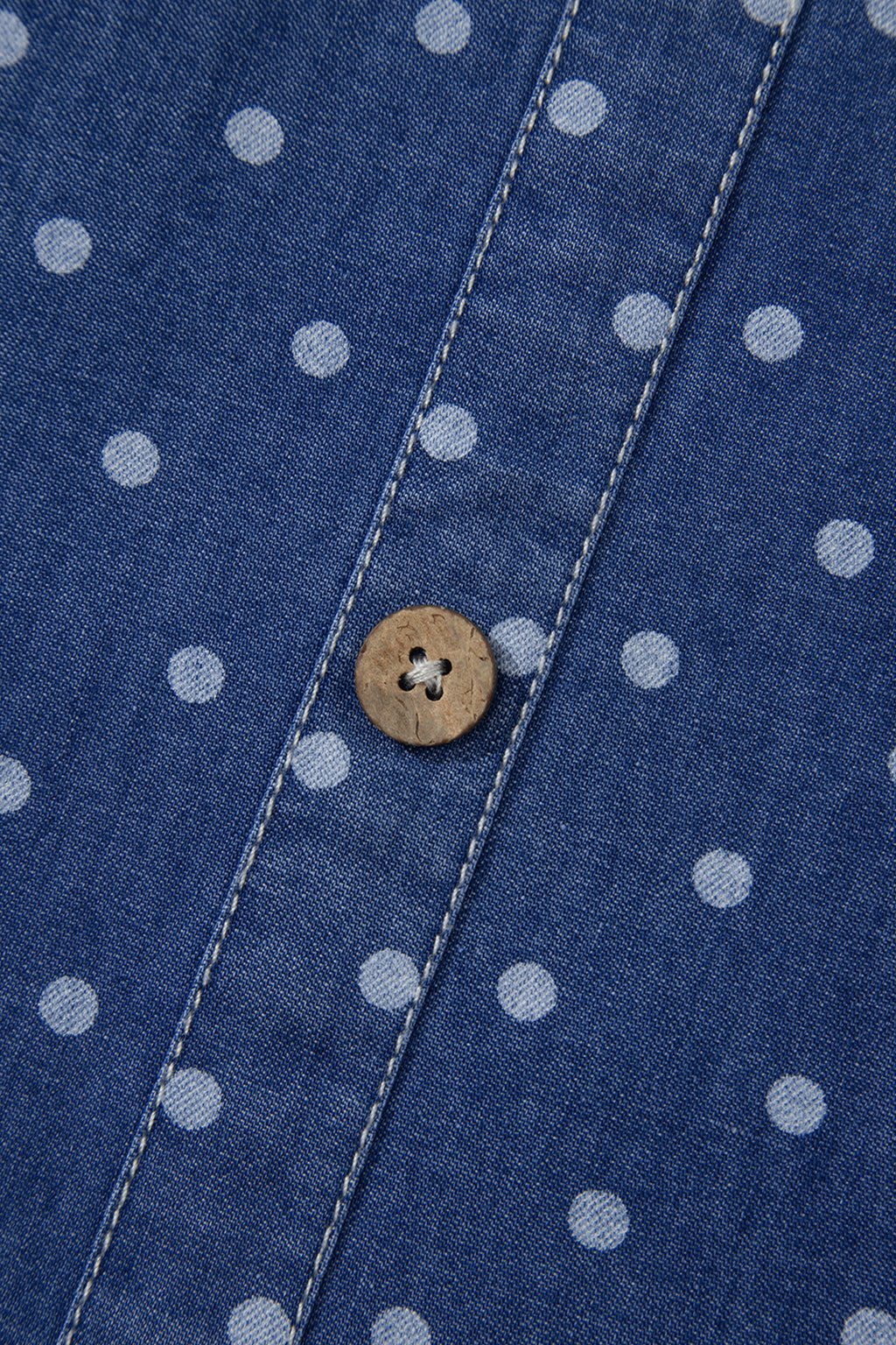 Blue Polka Dot Ruffle Hem Sleeveless Shift Dress Mini Vacation Wholesale