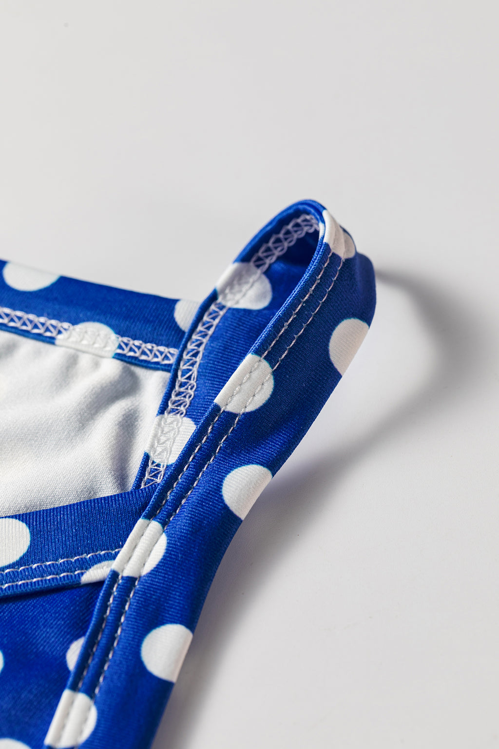 Blue Polka Dot Print Slim Tank Loose Pants 2pcs Outfit