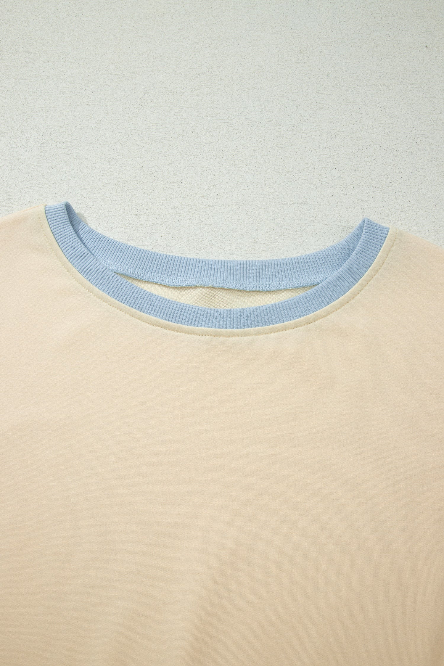 Apricot Colorblock Edge Drop Shoulder T Shirt and Skort 2Pcs Set