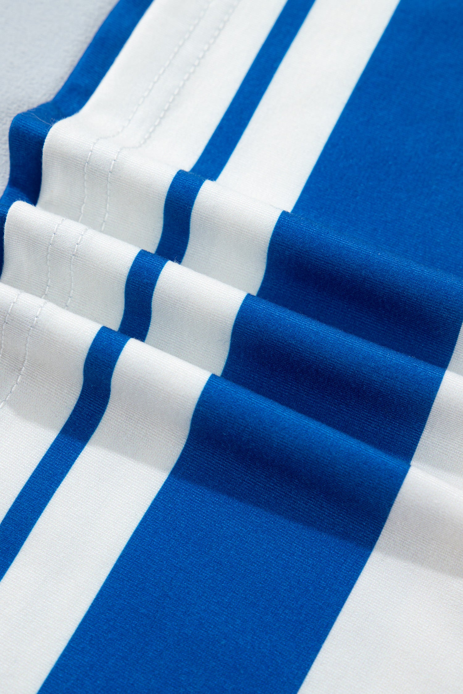Blue Stripe USA Graphic Drop Shoulder Half Sleeve Loose T Shirt