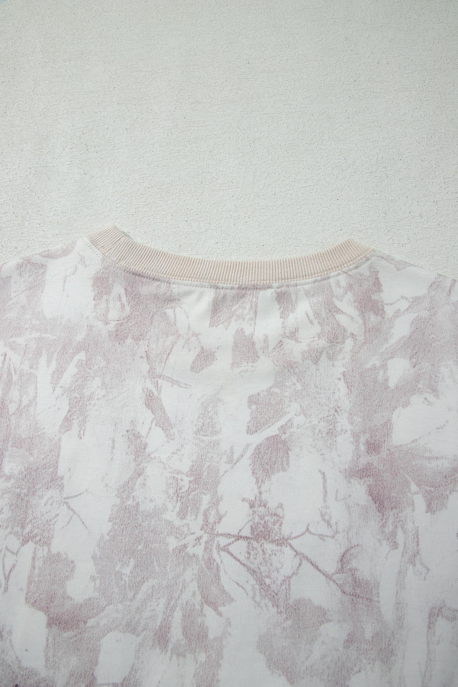 Gray Woodland Camo Print Raw Edge Cropped Top Skirt Set