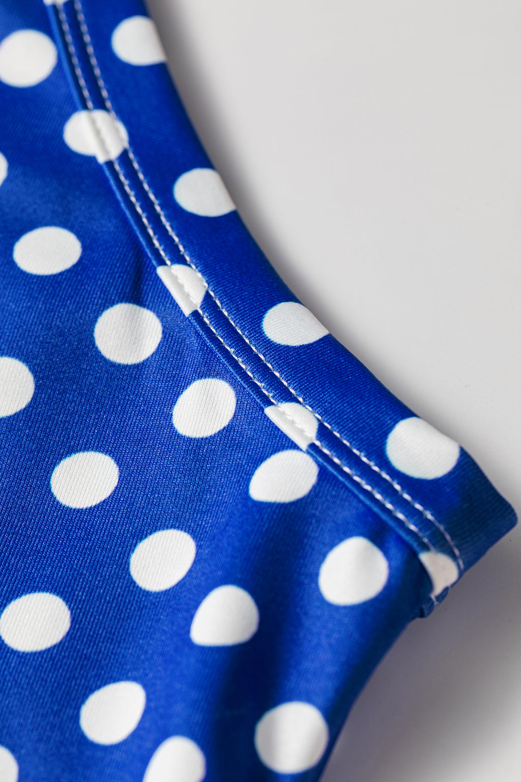 Blue Polka Dot Print Slim Tank Loose Pants 2pcs Outfit