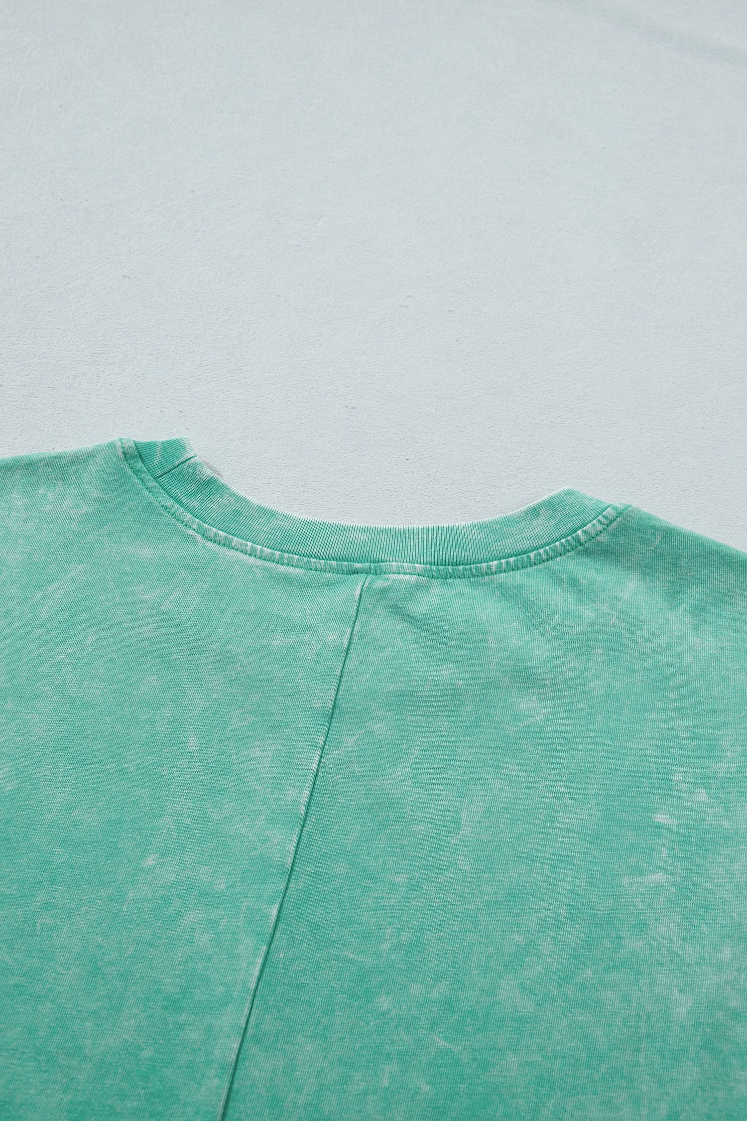 Dark Grey Solid Color Cotton Mineral Washed Oversize Tee