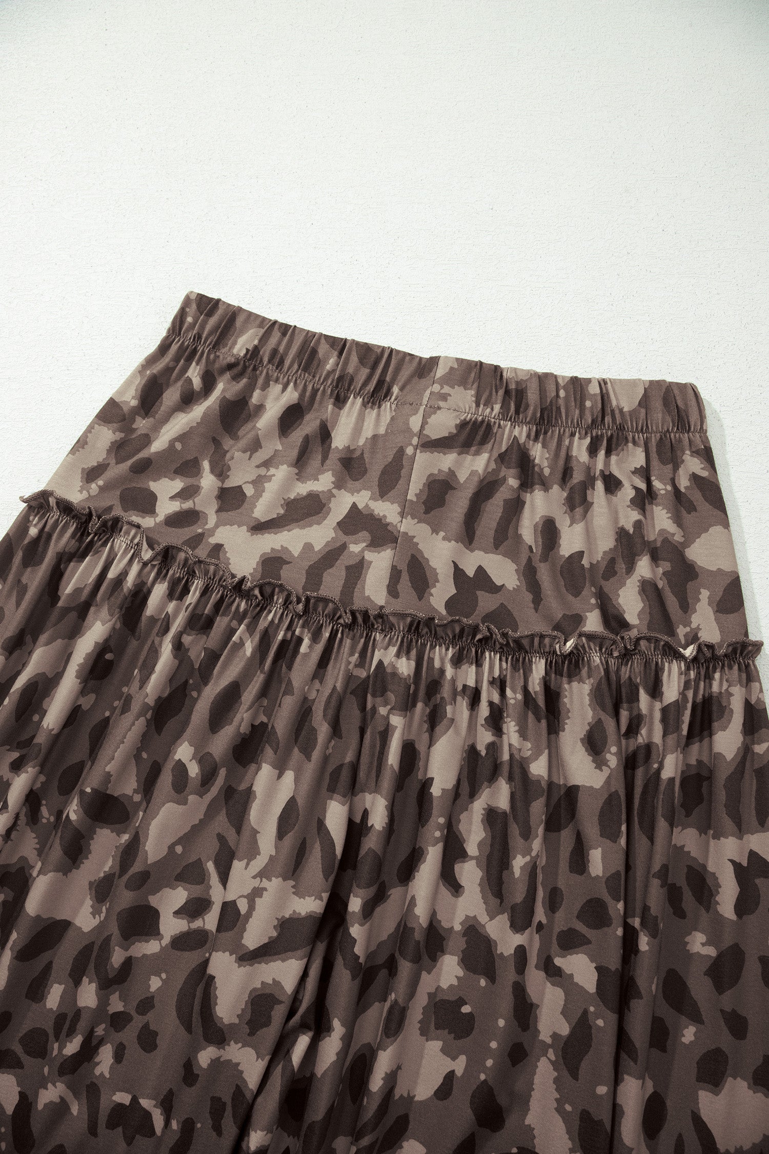 Multicolour Camo Print Wide Leg Casual Pants