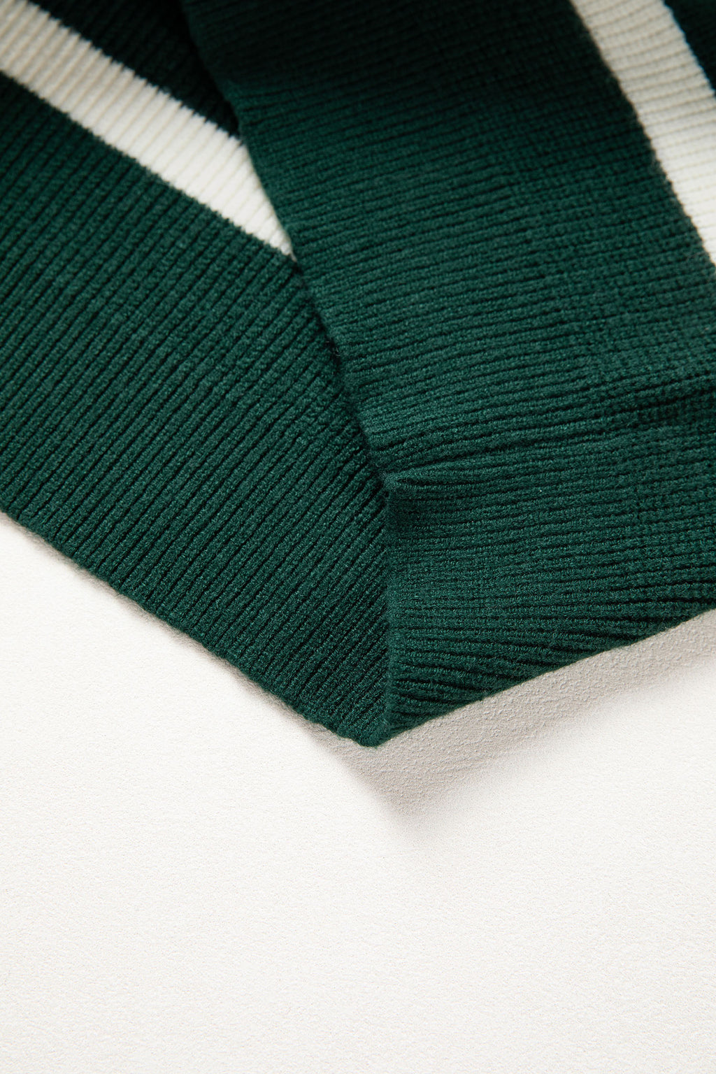 Light Blue Ribbed Half Zip Collared Sweater Vest