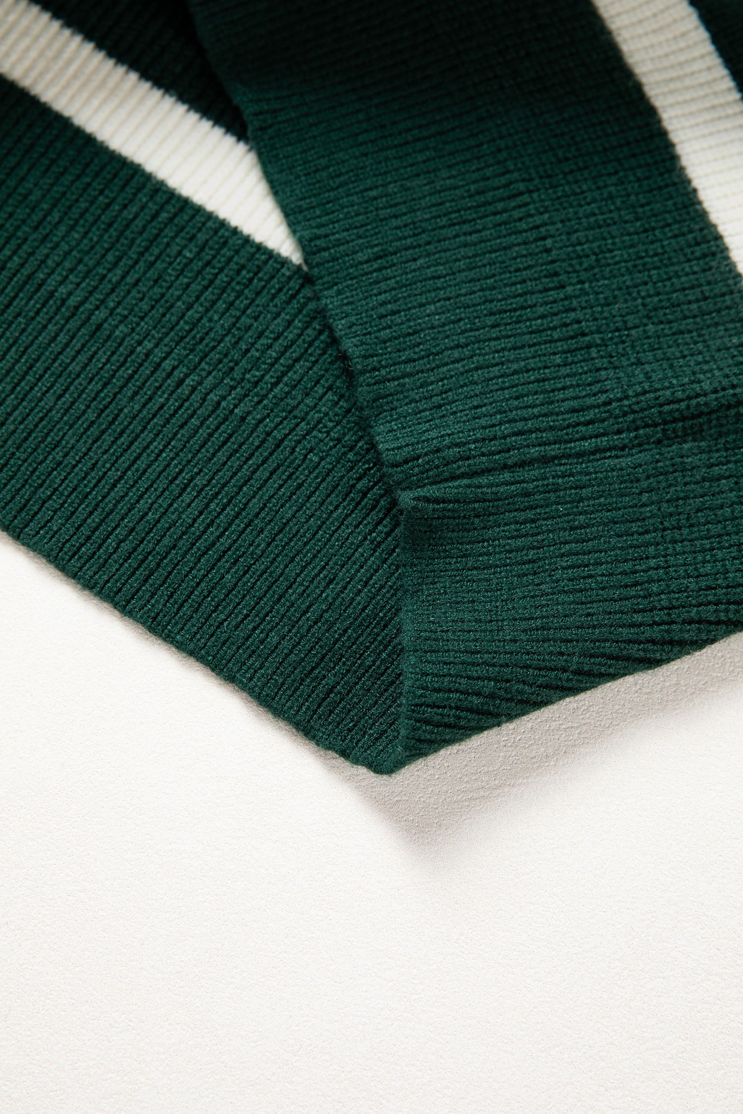 Light Blue Ribbed Half Zip Collared Sweater Vest