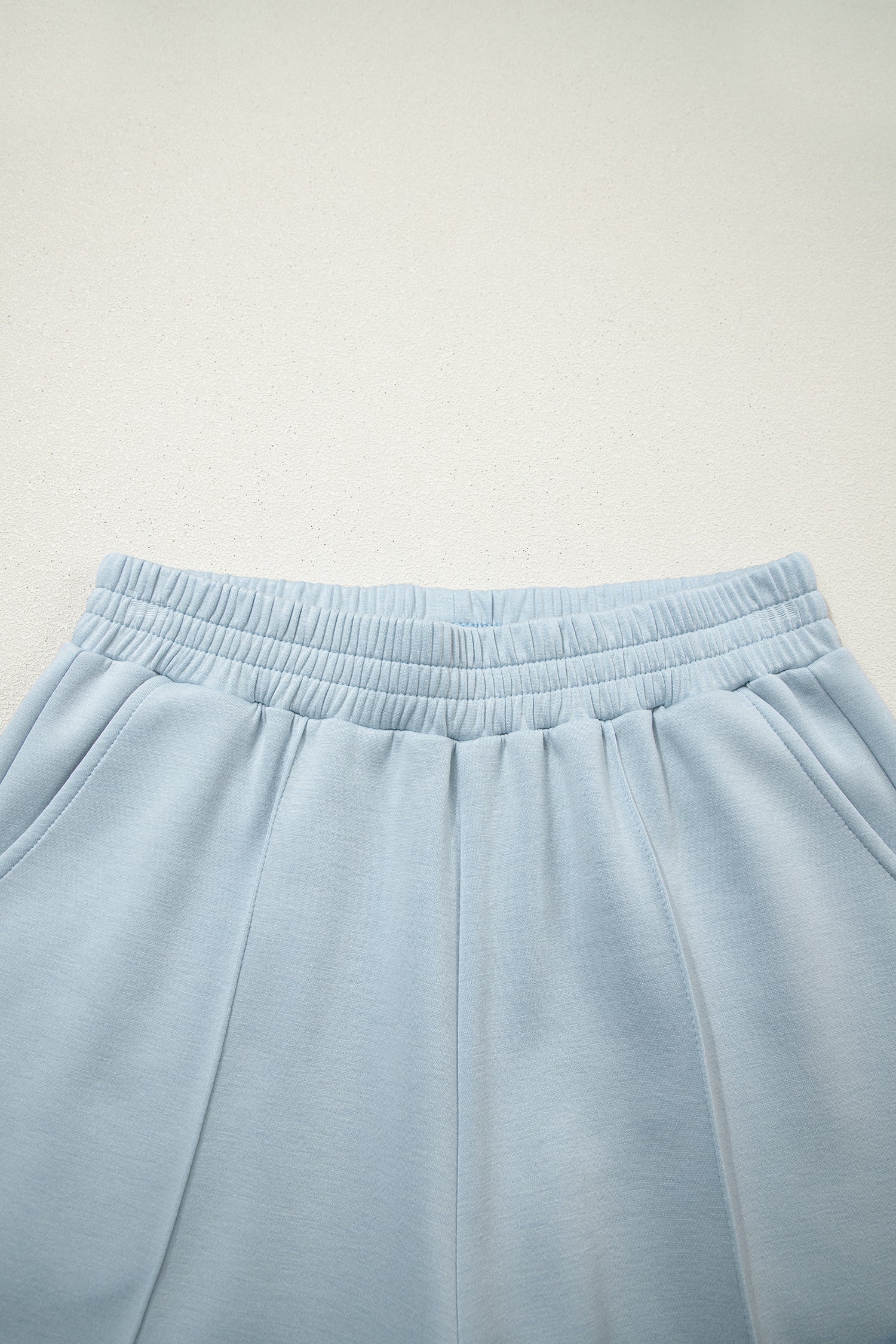 Beau Blue Half Zip Polo Tee Casual Pant Set