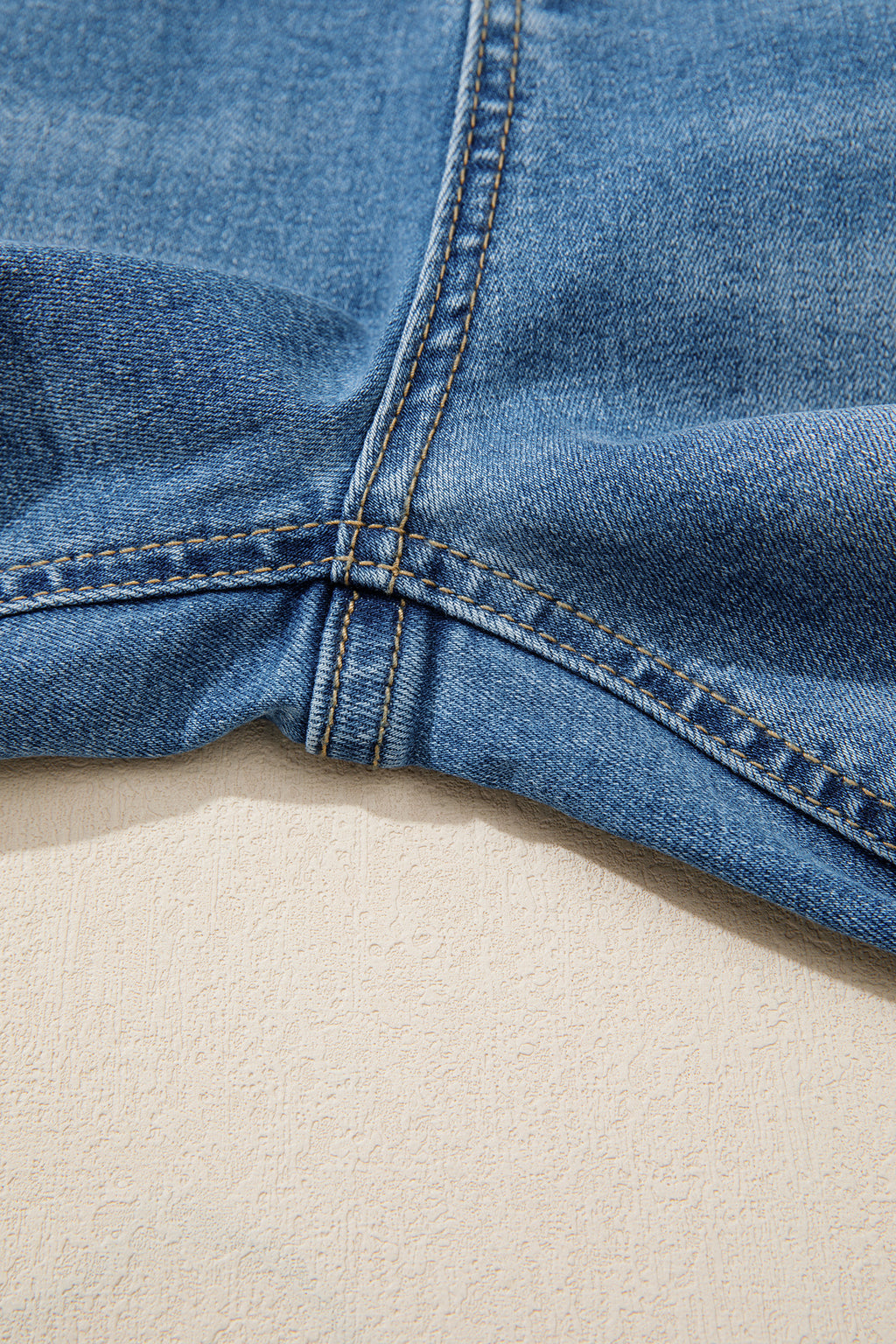 Acid Washed Straight Leg Full Length Casual Jeans