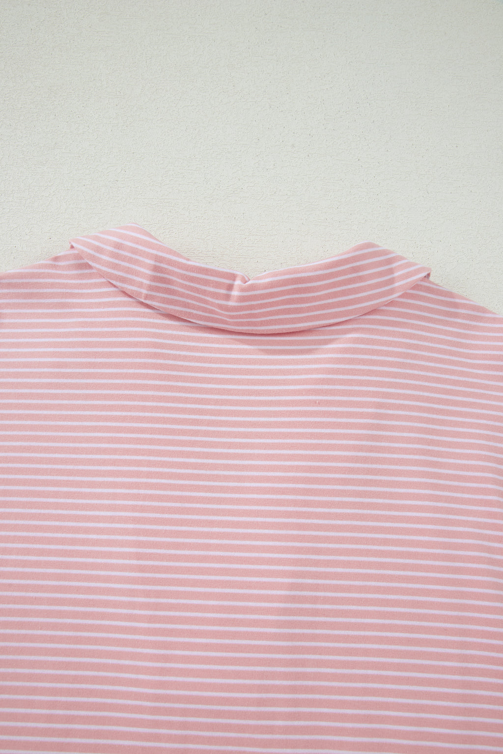 Khaki Stripe Dolman Sleeve Polo Shirt and Drawstring Shorts Set