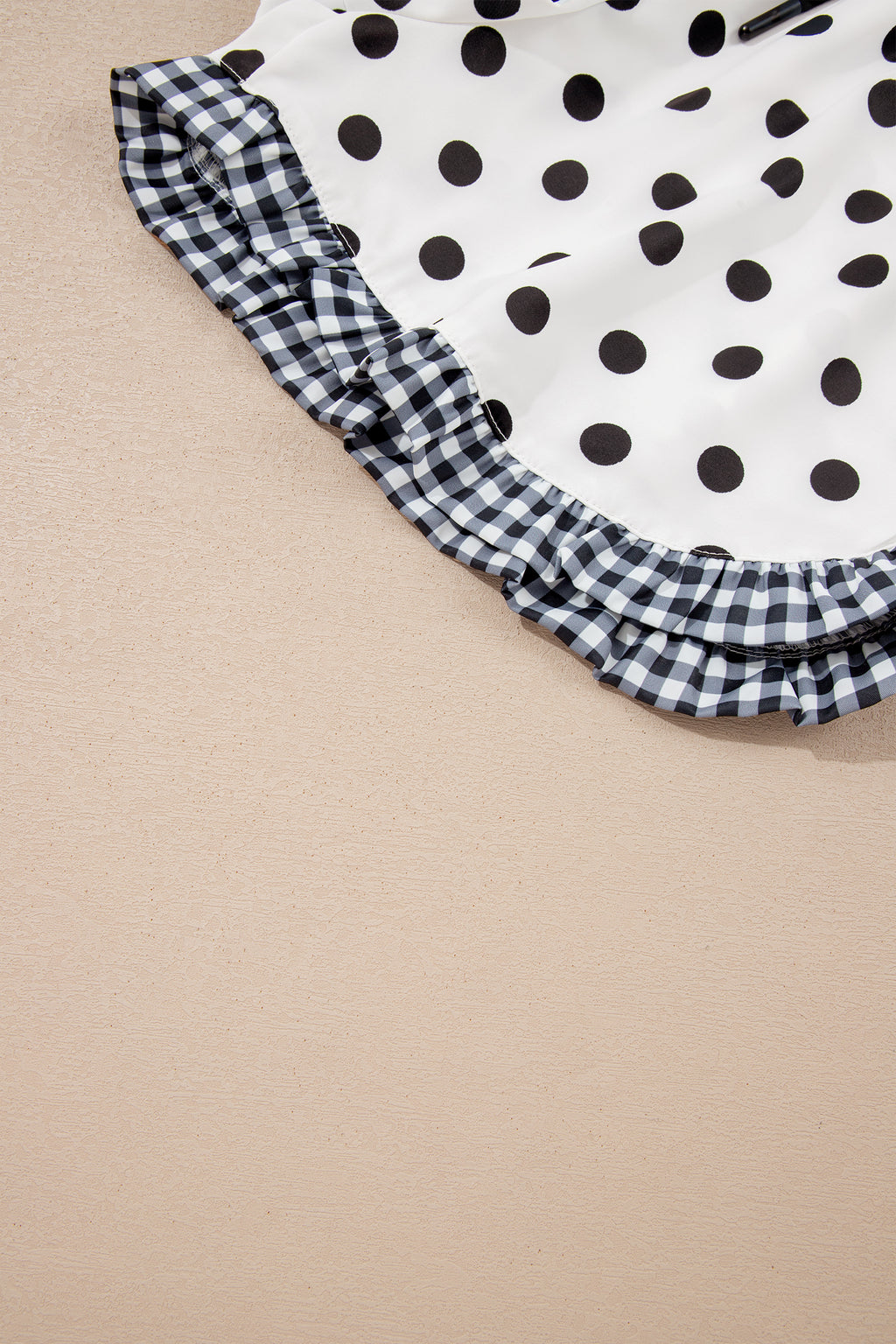 Pink Stripe Contrast Ruffle Trim Shorts